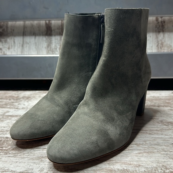 REISS Florens Suede Block Heeled Boots Women’s Sz 9.5 - Picture 9 of 11